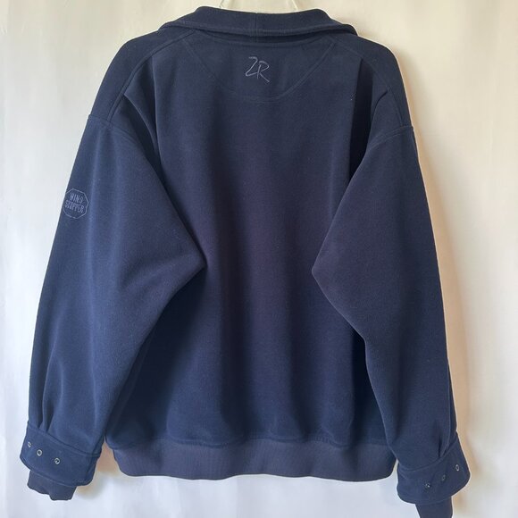 VTG Zero Restriction Golf Outerwear Windstopper Jacket Mens L Navy Comfort Suede - Picture 4 of 12